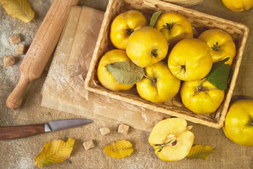 Meypal sulu ve aromatik dilimlenmiş ayva